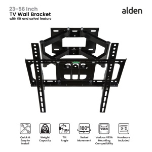 Alden 23'' To 56'' Swivel Tv Wall Bracket